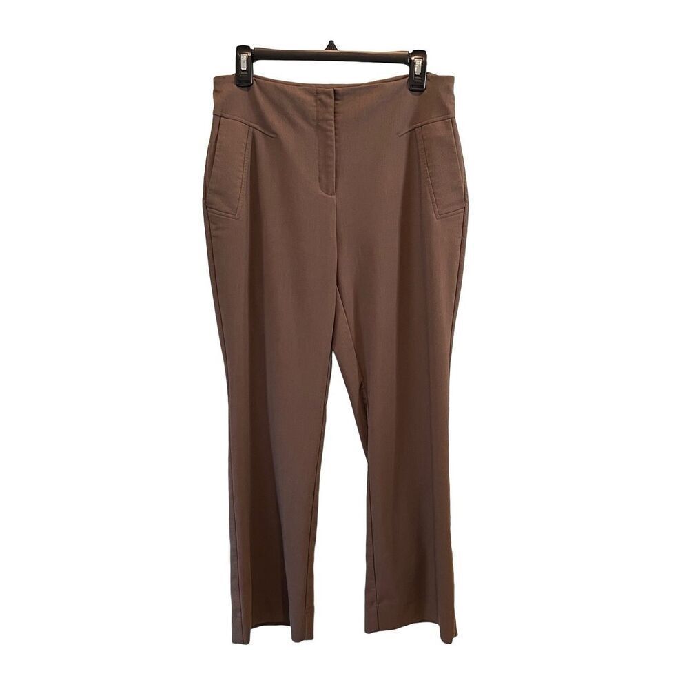 Renaur wider leg brown trousers with pockets and pleated sides - 8